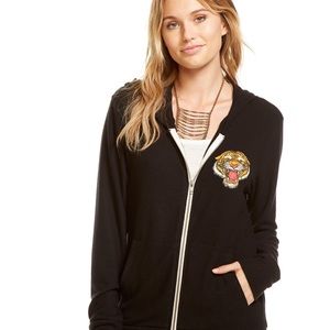 Chaser Black Zip Hoodie Sweatshirt